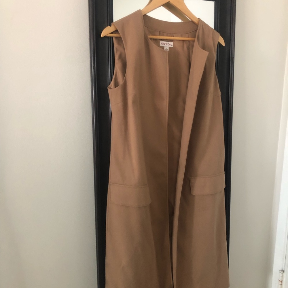 Brown MERONA sleeveless coat